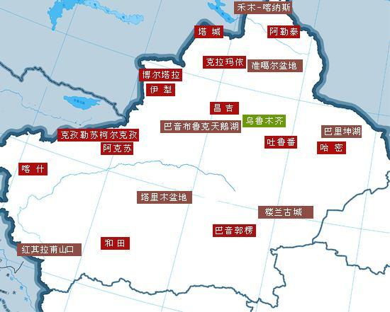 新疆的南疆和北疆分别为哪些市县?新疆有多少地区-图1 新疆的南疆和北疆分别为哪些市县?新疆有多少地区-图1