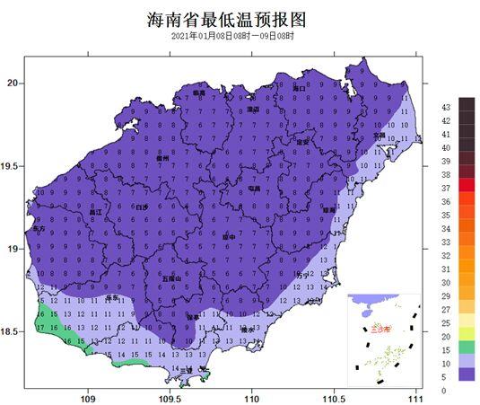 海南预计最冷温度?海南目前温度是多少-图1 海南预计最冷温度?海南目前温度是多少-图1
