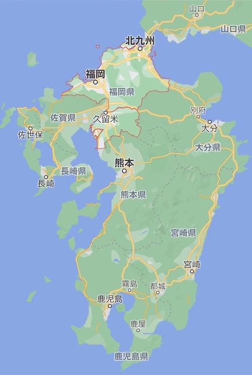 日本九州岛地图纬度?1月中旬日本长崎 福冈多少度-图1 日本九州岛地图纬度?1月中旬日本长崎 福冈多少度-图1