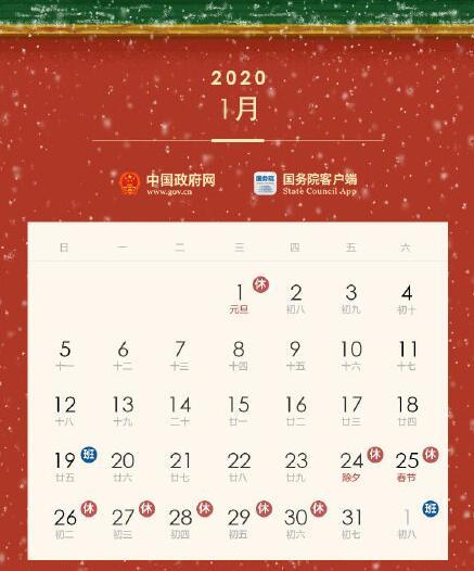 政府部门春节什么时候放假?2019过年的气温是多少天-图3 政府部门春节什么时候放假?2019过年的气温是多少天-图3