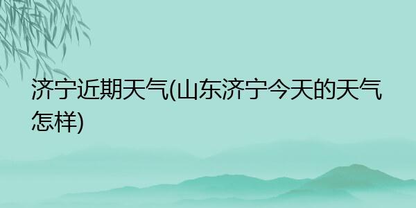 济宁的天气哪年最热?山东济宁的温度最高是多少度-图3 济宁的天气哪年最热?山东济宁的温度最高是多少度-图3