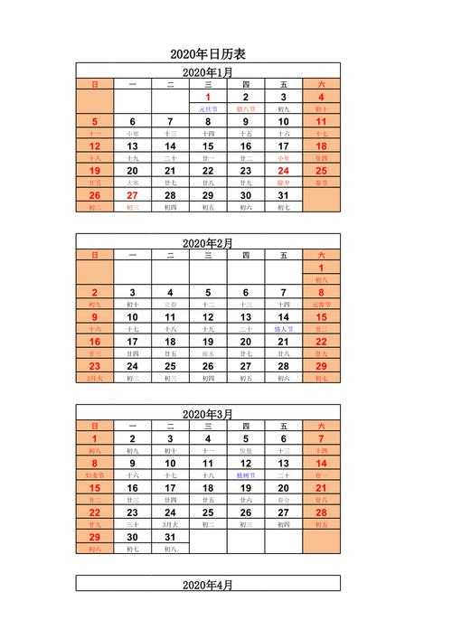 2020年各月的天数?2020年4月到IO月有多少天-图2 2020年各月的天数?2020年4月到IO月有多少天-图2
