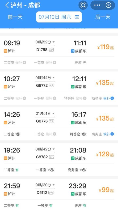 泸州高铁票价查询?徐州到广元高铁票价多少-图1 泸州高铁票价查询?徐州到广元高铁票价多少-图1
