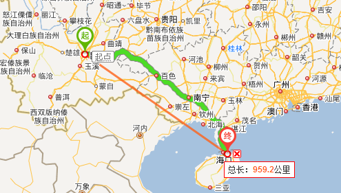 海南距离昆明有多远?从云南到海南岛有多少公里-图3 海南距离昆明有多远?从云南到海南岛有多少公里-图3