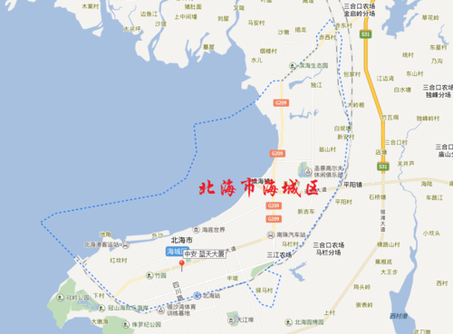 北海市海城区与银海区分界?海城市到北海市途径多少城市-图2 北海市海城区与银海区分界?海城市到北海市途径多少城市-图2