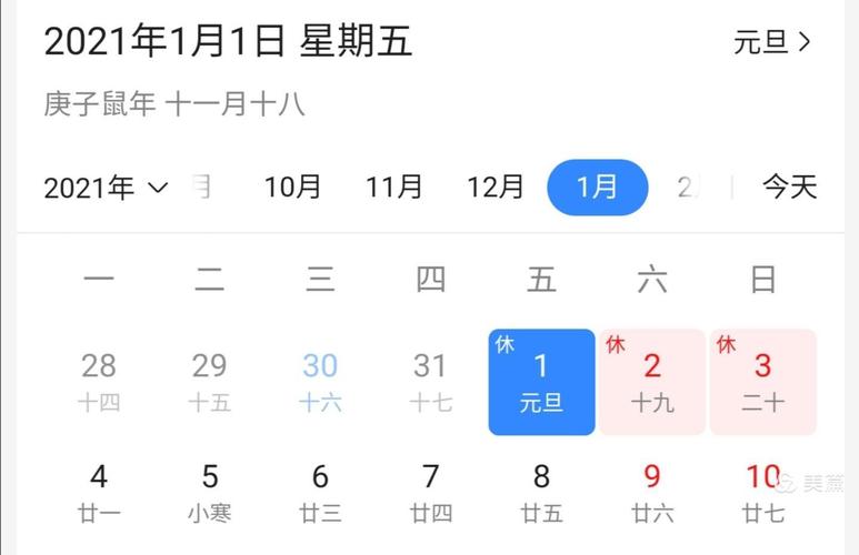 2021年的1月1日是星期天,哪一个月的第一天是星期五?1月1日是多少度-图2 2021年的1月1日是星期天,哪一个月的第一天是星期五?1月1日是多少度-图2
