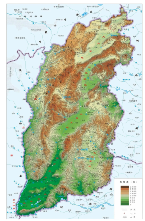 山西的地形特点是啥?每年3月份山西有多少度-图2 山西的地形特点是啥?每年3月份山西有多少度-图2