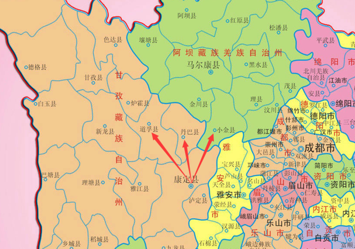 四川省丹巴县属于哪个市,区号是多少?道孚至小金多少公里-图1 四川省丹巴县属于哪个市,区号是多少?道孚至小金多少公里-图1