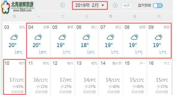 北海春节的温度每年都是多少度大致?北海春节气温多少度-图2 北海春节的温度每年都是多少度大致?北海春节气温多少度-图2