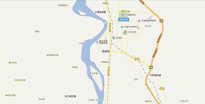 乌海市地图形状像什么?海勃湾多少度-图1 乌海市地图形状像什么?海勃湾多少度-图1
