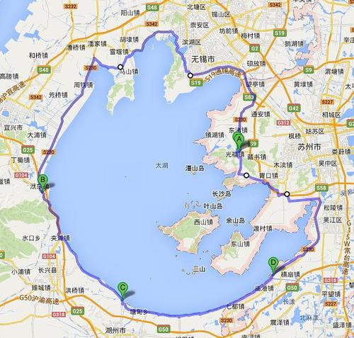 环太湖一圈有多少公里?太湖一周多少公里-图1 环太湖一圈有多少公里?太湖一周多少公里-图1