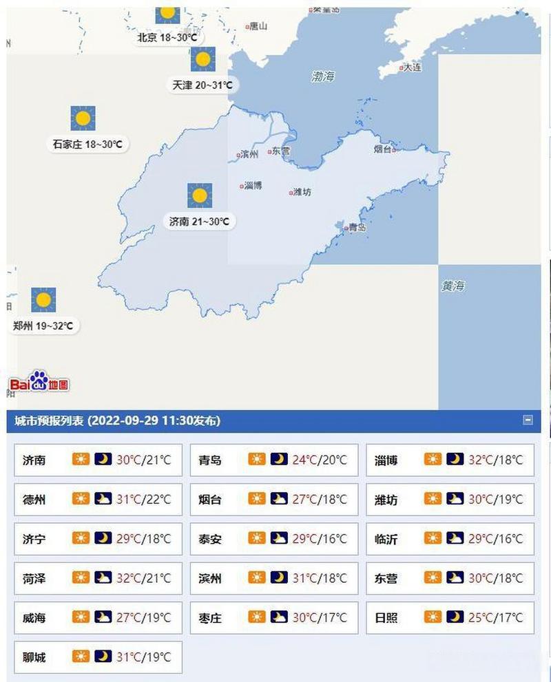 山东省冬季最冷是多少度?山东国庆节温度大概多少-图2 山东省冬季最冷是多少度?山东国庆节温度大概多少-图2