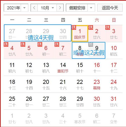 2021年假期一共多少天?2021年度全年因休假多少天-图2 2021年假期一共多少天?2021年度全年因休假多少天-图2
