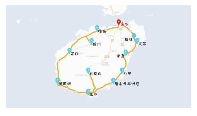 海南岛环岛自驾多少公里?海南崖州区到东方市多少公里-图1 海南岛环岛自驾多少公里?海南崖州区到东方市多少公里-图1