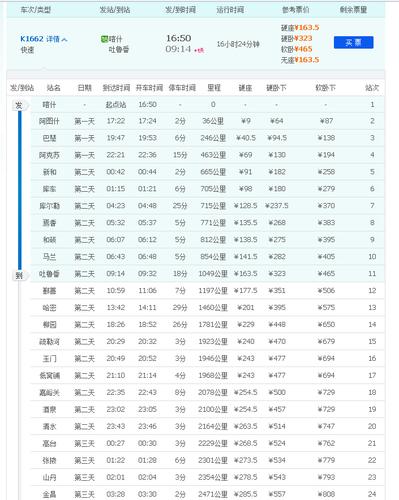 t269次列车途经站点和时间?阿图什到库尔勒的票价是多少-图2 t269次列车途经站点和时间?阿图什到库尔勒的票价是多少-图2