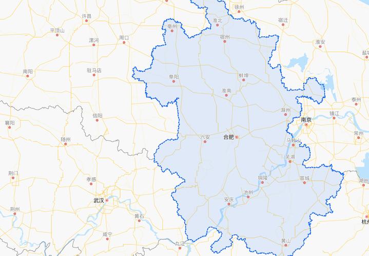 安徽地图各市面积？阜阳到合肥三河有多少公里-图1