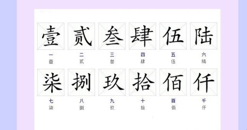 繁体的1-10怎么写?贵州大方编号是多少-图1 繁体的1-10怎么写?贵州大方编号是多少-图1