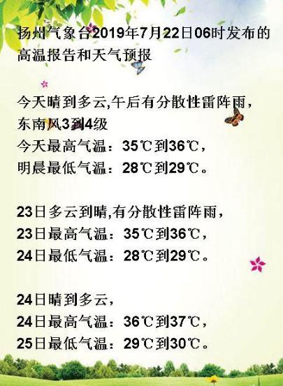 扬州高温还要持续多久?扬州温度是多少-图2 扬州高温还要持续多久?扬州温度是多少-图2
