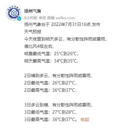 扬州高温还要持续多久?扬州温度是多少时间-图3 扬州高温还要持续多久?扬州温度是多少时间-图3