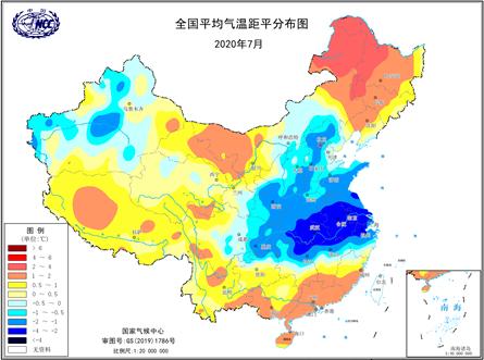 2020年中国7月的平均温度?2019年7月5日的温度是多少-图1 2020年中国7月的平均温度?2019年7月5日的温度是多少-图1