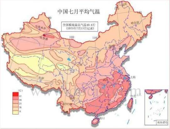 2020年中国7月的平均温度?2019年7月5日的温度是多少-图2 2020年中国7月的平均温度?2019年7月5日的温度是多少-图2