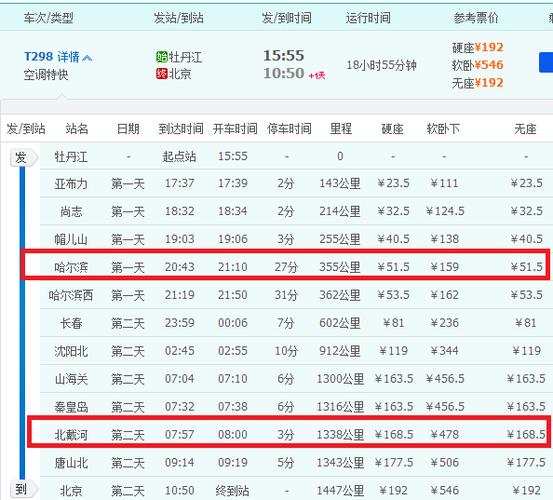定州到哈尔滨途经哪些站？定州北戴河多少小时-图1