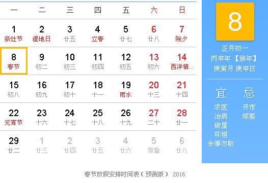 2016年春节冷还是1971年春节冷?2016春节多少度-图2 2016年春节冷还是1971年春节冷?2016春节多少度-图2