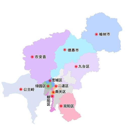 长春市各区划分图2020?龙王到农安多少公里-图1 长春市各区划分图2020?龙王到农安多少公里-图1
