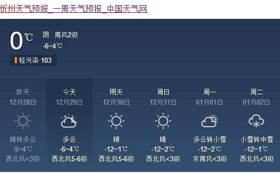忻州冬天最冷多少度?明天山西忻州多少温度-图1 忻州冬天最冷多少度?明天山西忻州多少温度-图1