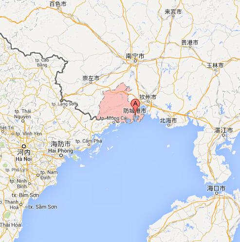 广西防城港的经度和纬度是多少啊?不属于广西的北海经度多少-图1 广西防城港的经度和纬度是多少啊?不属于广西的北海经度多少-图1